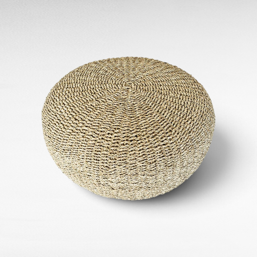 POUF NATURAL 80CM - Chora Mykonos