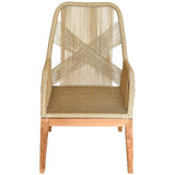 CHAIR TEAK WOOD WITH SYNTHETIC RATTAN - Chora Mykonos