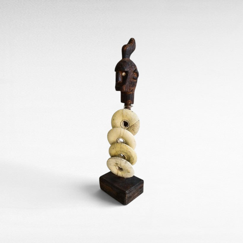 WOODEN STATUE 20x15x75cm - Chora Mykonos