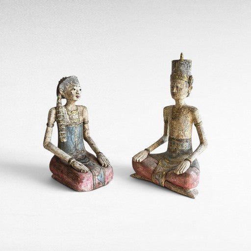 SITTING COUPLE - SET OF 2 MAN: 45x35x85cm, WOMAN: 27x37x65cm - Chora Mykonos