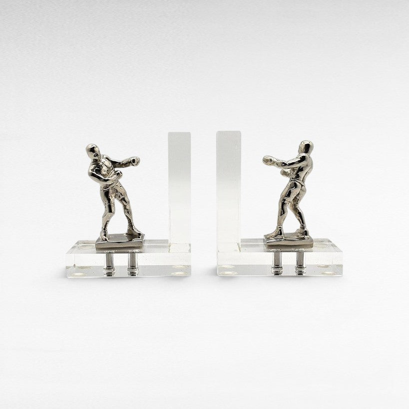 BOXER BOOKEND ACRYLIC WITH SHINY NICKEL FINISH - Chora Mykonos