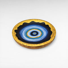 HANDPAINTED TEAK BOWL - Chora Mykonos