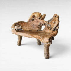 TEAK WOOD BENCH - Chora Mykonos