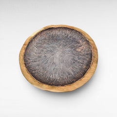 WOODEN TRAY WITH COPPER PLATED - Chora Mykonos
