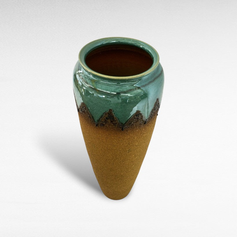 CERAMIC PLANTER WITH ENAMEL PAINTING Φ40 |Η120 CM