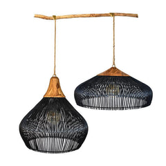 Black Bamboo Pendant Light - Chora Barefoot Luxury Living