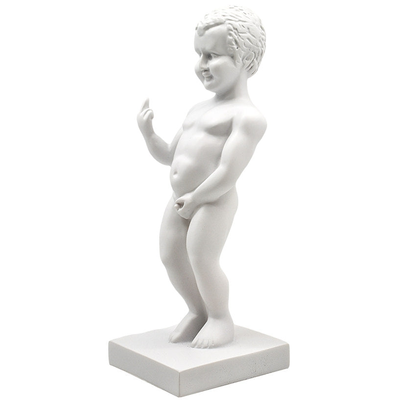 White Statue of Attitude – Playful Rebellion in Décor