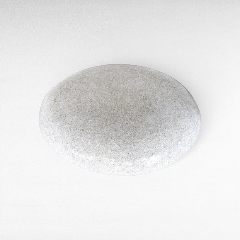 FIBER AND CEMENT STOOL DIRTY WHITE LARGE - Chora Mykonos