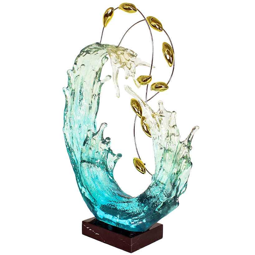 Ocean Wave Metal & Resin Art – Captivating Underwater Elegance ✨