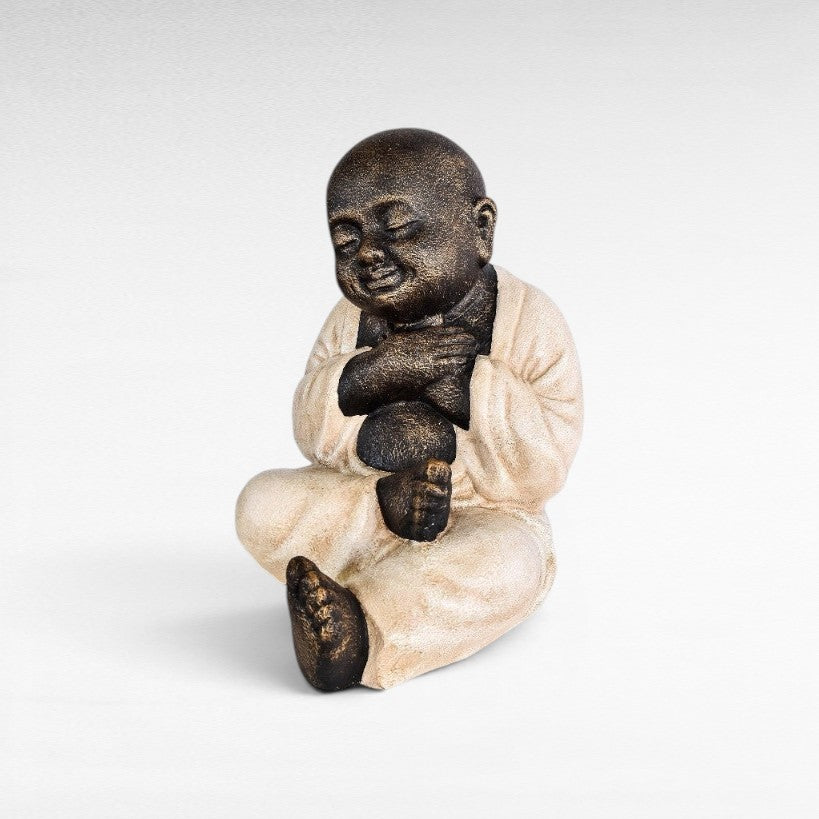 FIGURINE SHAOLIN FIBER CEMENT 26x30x38cm
