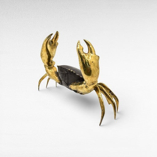 DECORATIVE CRAB BRONZE BLACK & GOLD BIG
