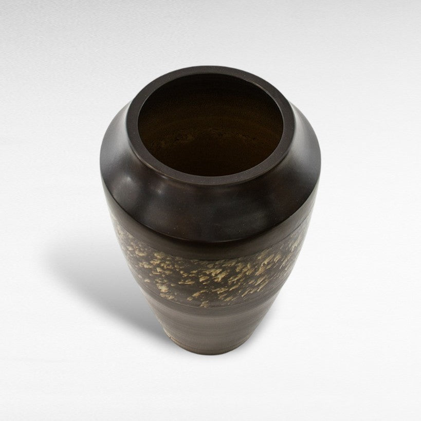 CERAMIC PLANTER WITH ENAMEL PAINTING Φ40 |Η60 CM