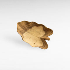 LEAF WOODEN BOWL 40cm - Chora Mykonos
