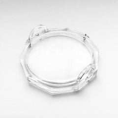 ACRYLIC ROUND TRAY WITH ACRYLIC FINISH - Chora Mykonos