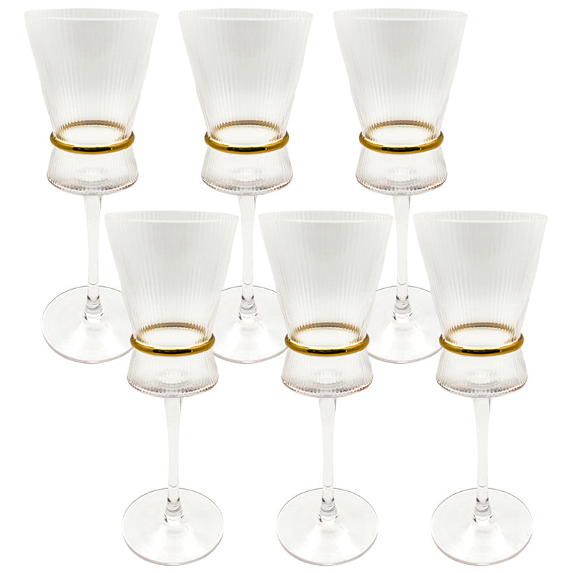 CASINO GLASSES SET OF 6 CLEAR