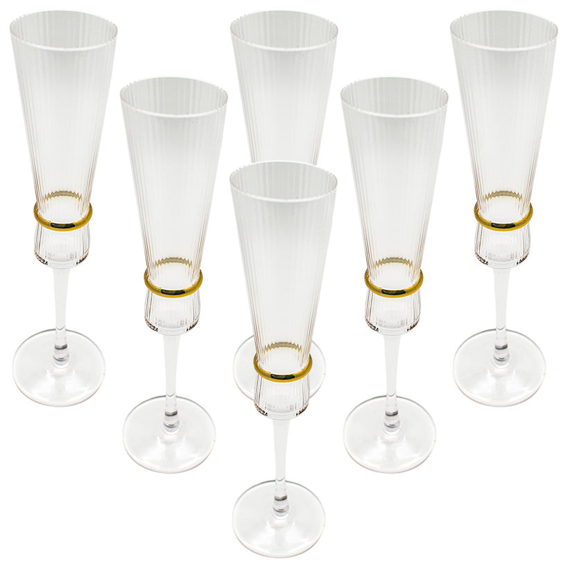 CASINO GLASSES SET OF 6 CLEAR