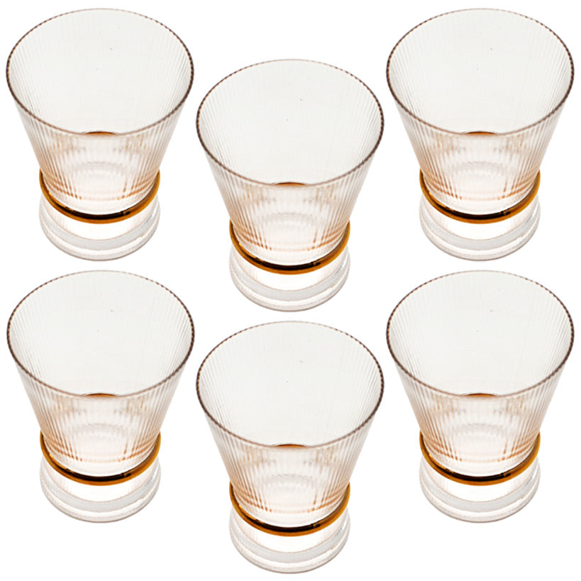 CASINO GLASS SET OF 6 CLEAR