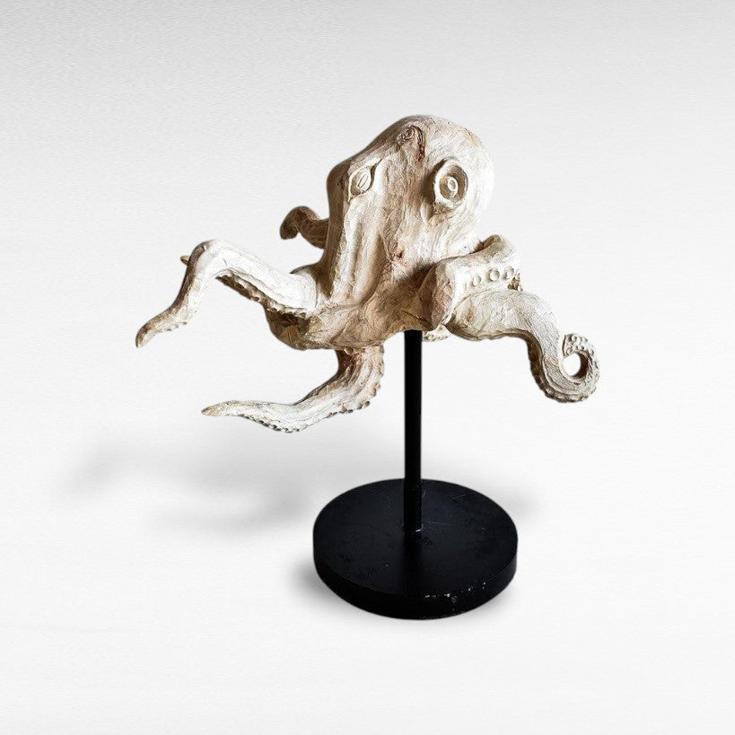 OCTOPUS HANDCARVED TEAK WOOD - Chora Barefoot Luxury Living