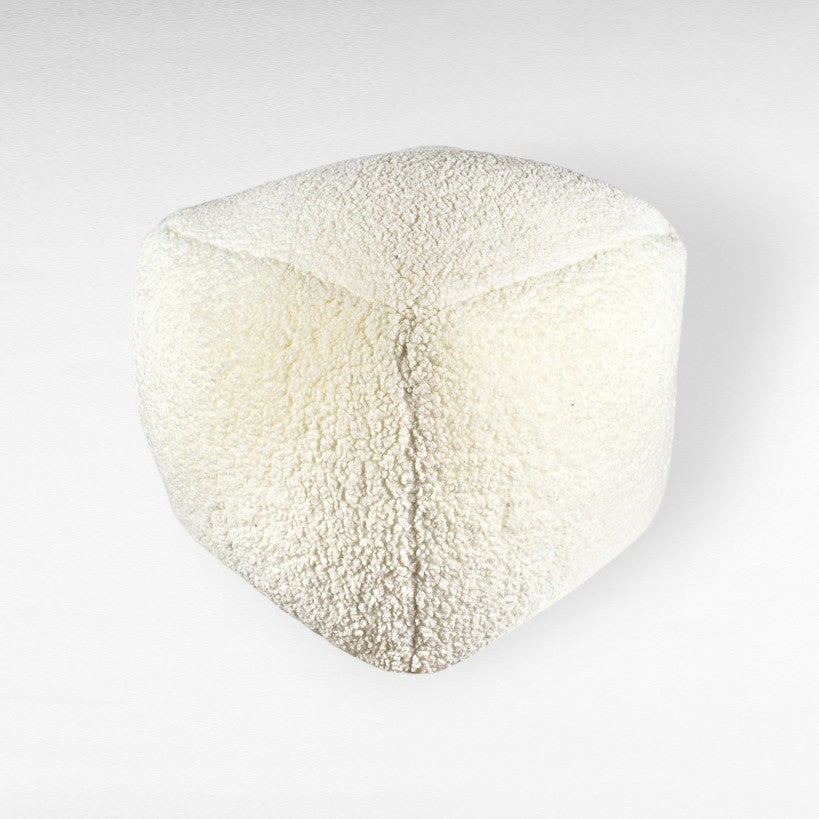 FAUX SHEEPSKIN POUF