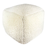 FAUX SHEEPSKIN POUF