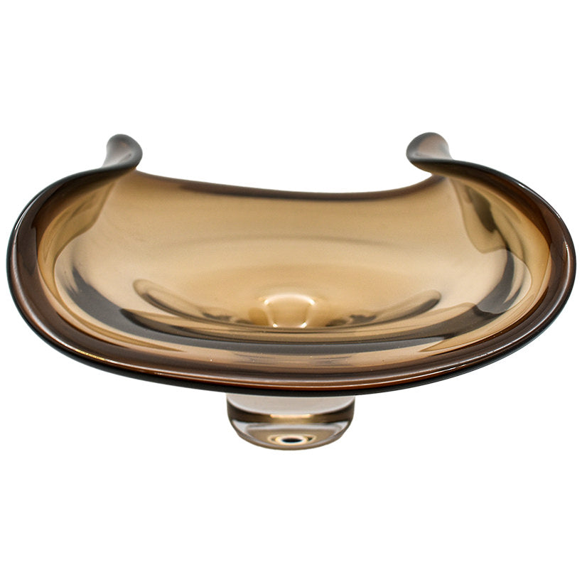 CRYSTAL UNSHAPED TRAY IN LIGHT BROWN