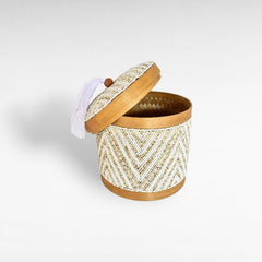 ROUND BOX CARAMEL - Chora Barefoot Luxury Living