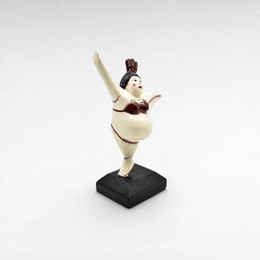 WOODEN BALLERINA 14x12x25cm - Chora Mykonos