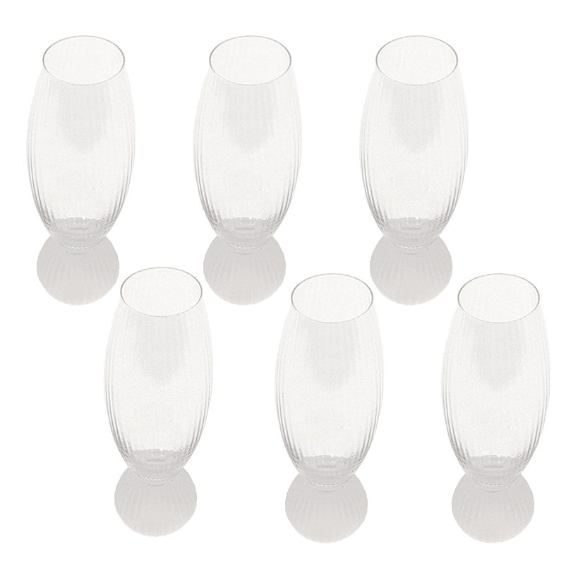 CRYSTAL CLEAR GLASSWARE SET OF 6