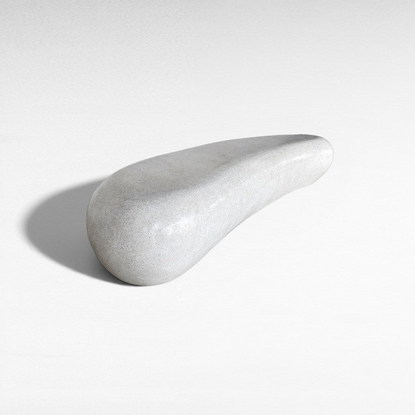 FIBER AND CEMENT DOWN TO EARTH BENCH DIRTY WHITE - Chora Mykonos