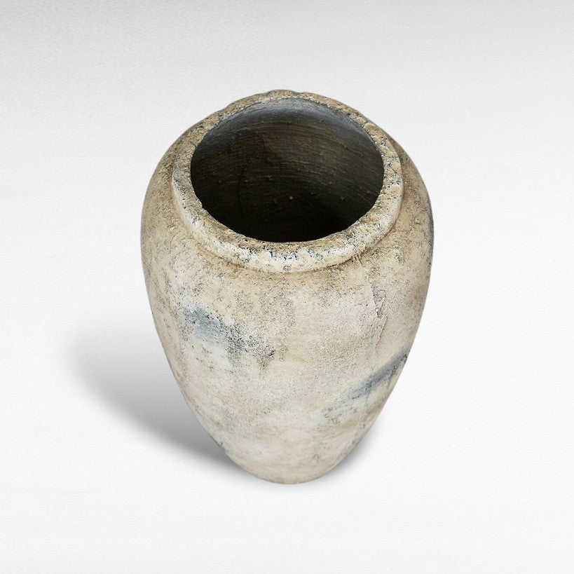 TERRACOTTA ANTIQUE COATING GREY PLANTER W30 |D30 |H50 CM