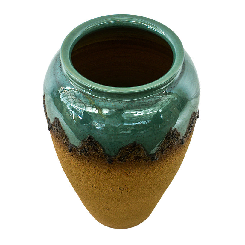 Terracotta Green Planter – Stylish Indoor Accent for Small Plants