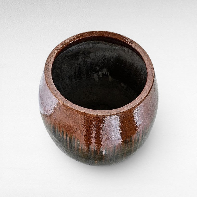 PLANTER WITH GLAZE FINISH - Chora Mykonos