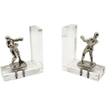 BOXER BOOKEND ACRYLIC WITH SHINY NICKEL FINISH