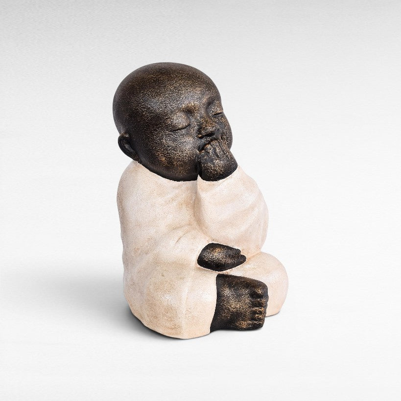 FIGURINE SHAOLIN MUTE FIBER CEMENT - Chora Mykonos