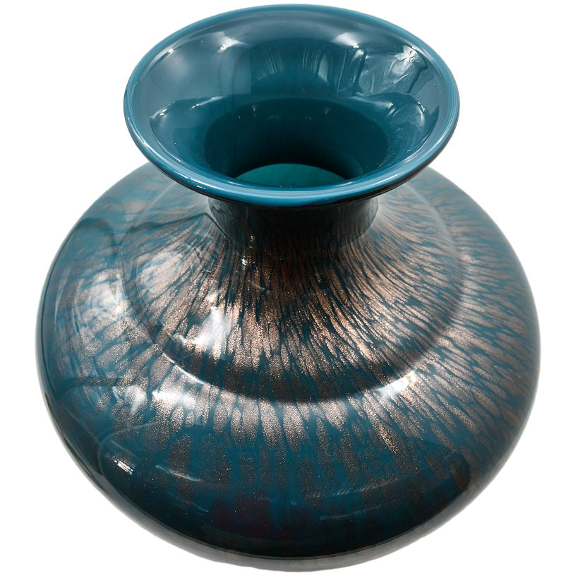 BLUE PATTERN AMPHORA VASE