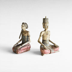 SITTING COUPLE - SET OF 2 MAN: 45x35x85cm, WOMAN: 27x37x65cm - Chora Mykonos