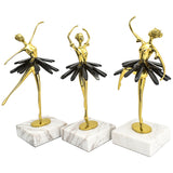 BALLERINAS WITH BLACK ONYX SET OF 3