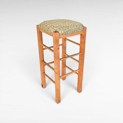 WOOD & ROPE NATURAL BAR STOOL 40x40x80 - Chora Mykonos