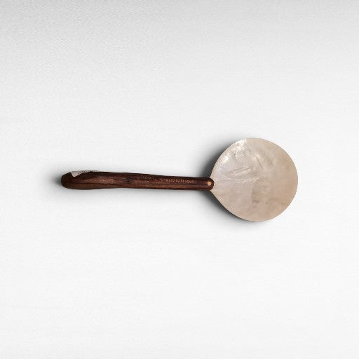 TEAK WOOD & MOTHER OF PEARL SALAD SPOON