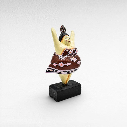WOODEN BALLERINA 14x9x25cm - Chora Mykonos