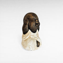 BLIND-DEAF-MUTE SET OF 3 SHAOLINS WHITE H.20 CM - Chora Mykonos