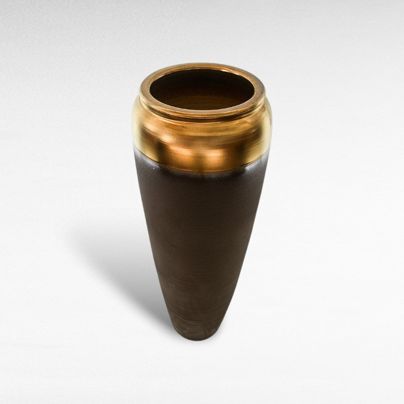 CERAMIC PLANTER WITH ENAMEL PAINTING Φ40 |Η120 CM