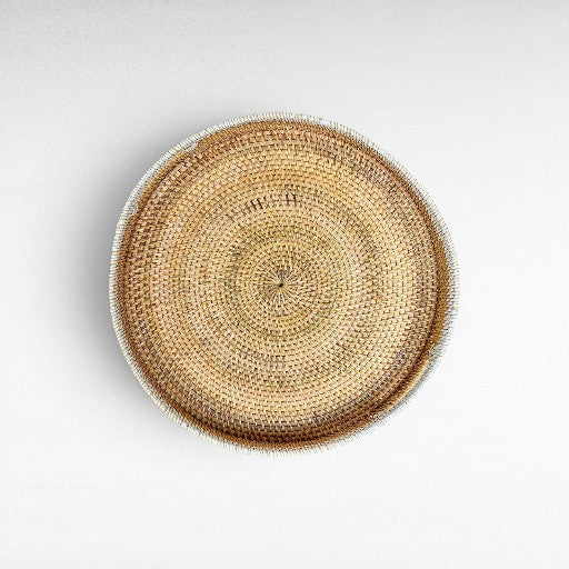 TRAY WHITE AND NATURAL SMALL SET OF 3 - Chora Mykonos