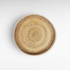 TRAY WHITE AND NATURAL SMALL SET OF 3 - Chora Mykonos