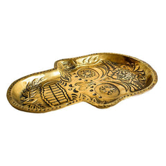Medium Gold Brass Skull Plate - Chora Barefoot Luxury Living