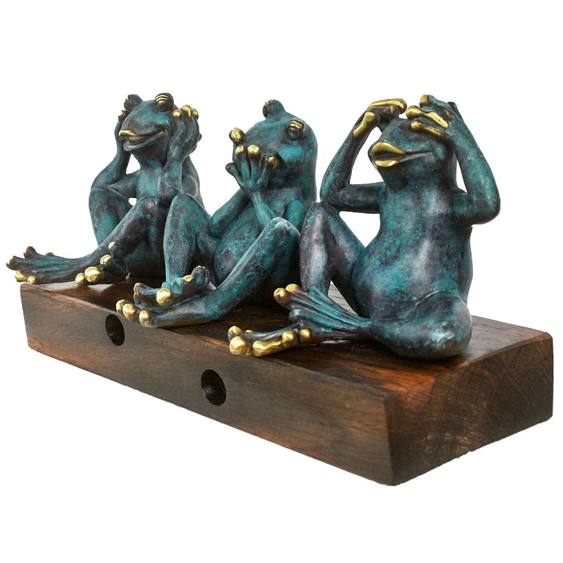 FROGS NO SEE, HEAR, SPEAK SET OF 3