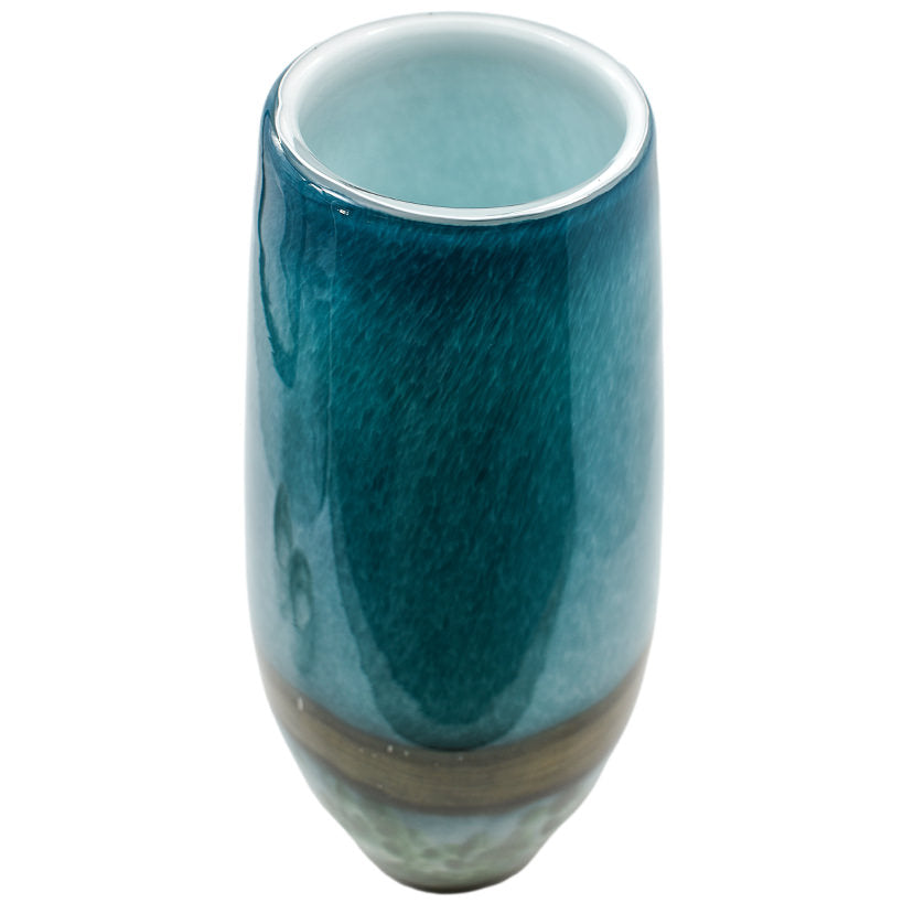 CRYSTAL PATTERN BLUE / GREEN VASE