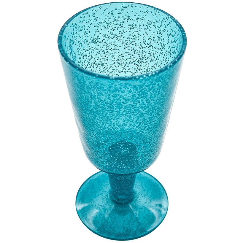 TURQUOISE SYNTHETIC CRYSTAL WINE GLASS 8x8x16cm