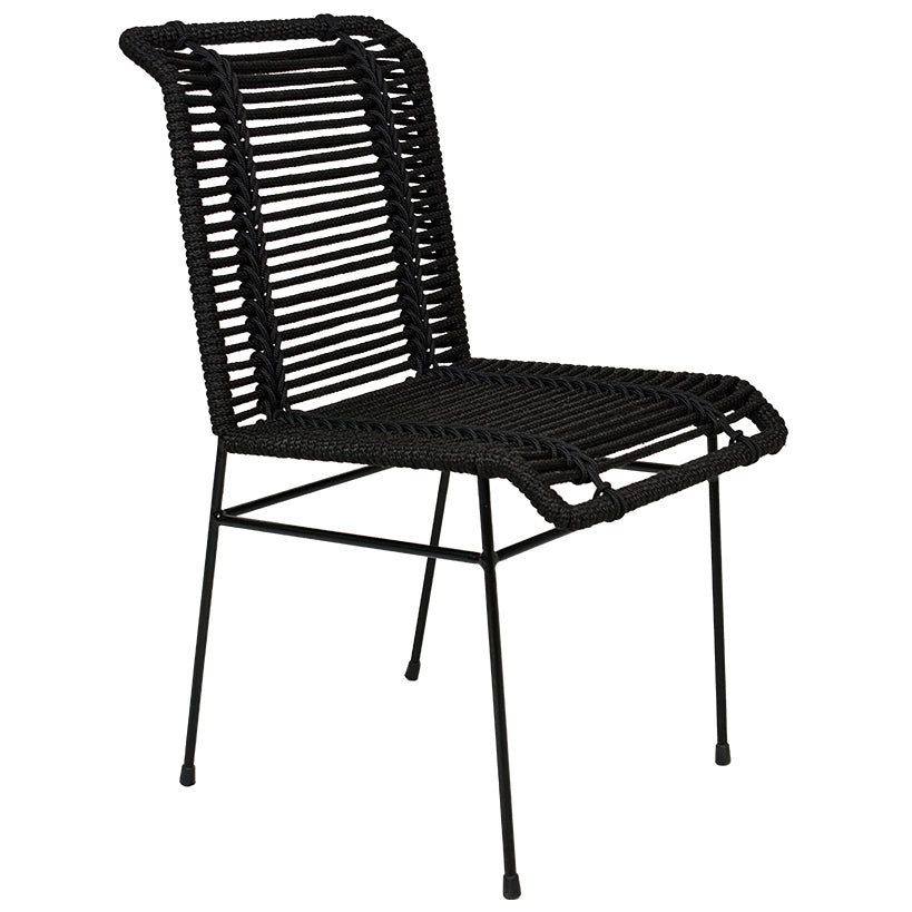 IRON FRAME DINING CHAIR COTTON ROPE W62 |D45 |H85 cm