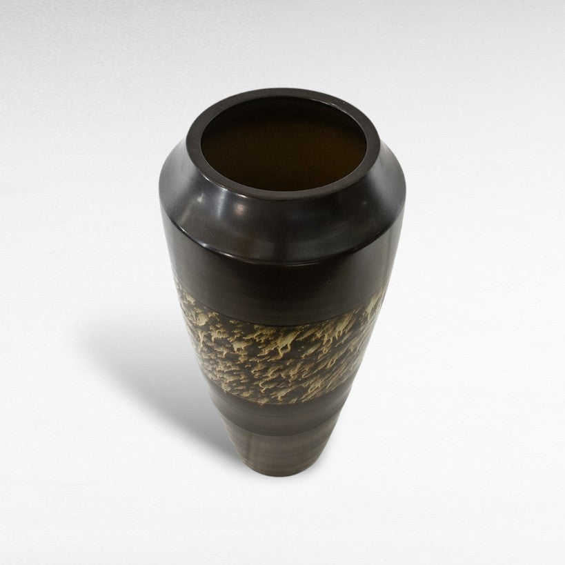 CERAMIC PLANTER WITH ENAMEL PAINTING Φ40 |Η90 CM